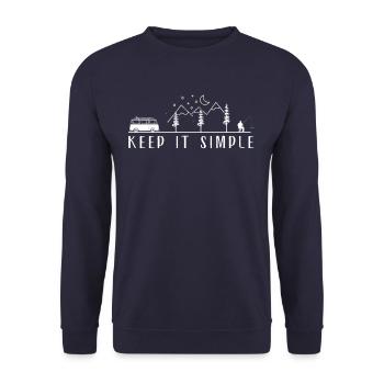 Gardez les montagnes de randonnée simples - Sweat-shirt Unisexe - marine - Devant - Alina (178cm) & Michal (187cm)