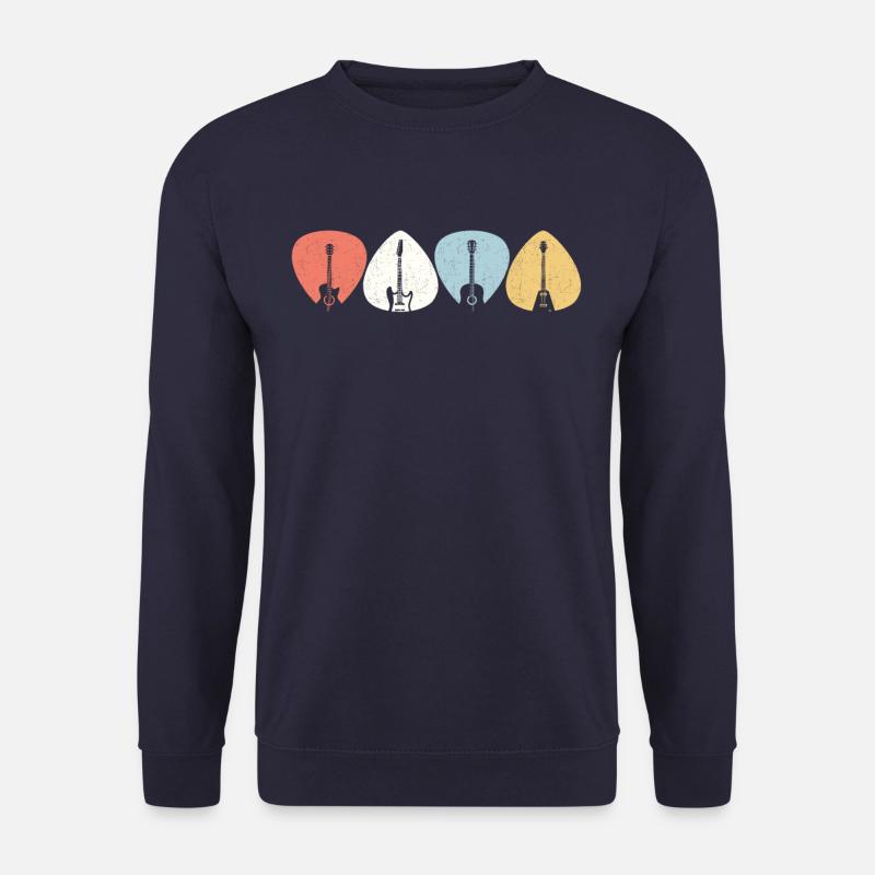 Gitarre Plektrum Rock - Unisex Pullover - Navy