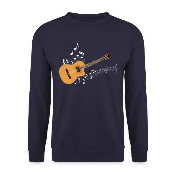 Gitarre Gitarrist Musik - Unisex Pullover - Navy - Vorne - Alina (178cm) & Michal (187cm)