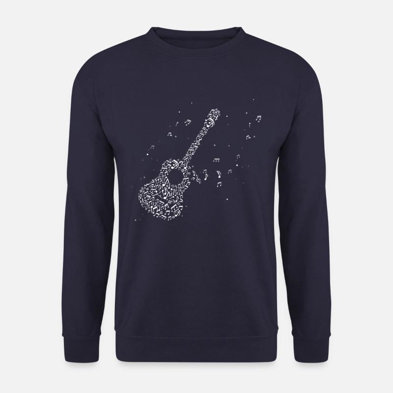 Music notes guitar - Unisex Sweatshirt - navy