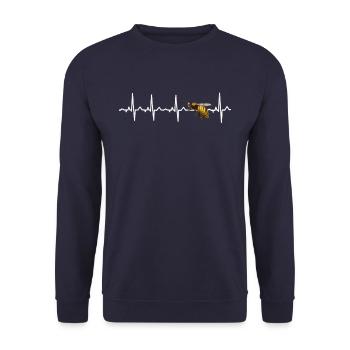 Heartbeat bee bees - Unisex Sweatshirt - navy - Front - Alina (178cm) & Michal (187cm)