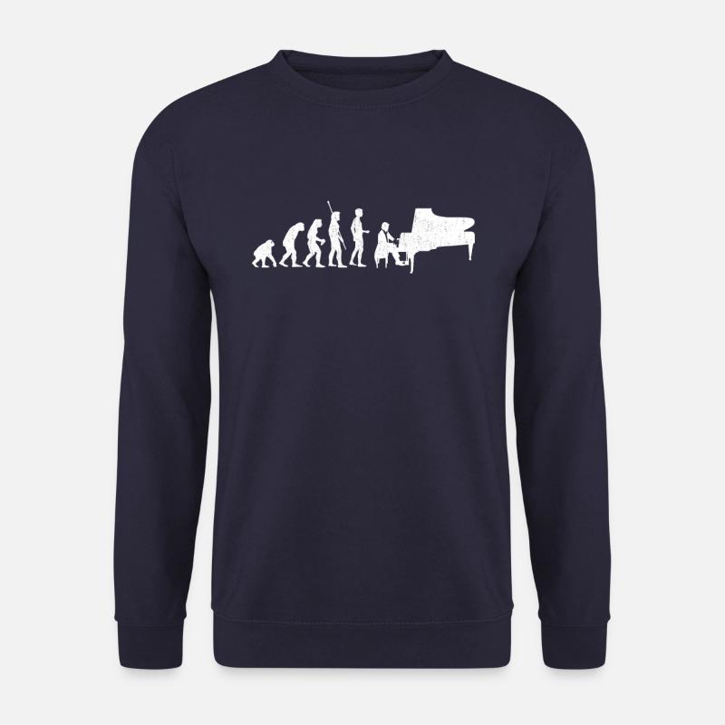 Evolution du pianiste piano - Sweat-shirt Unisexe - marine