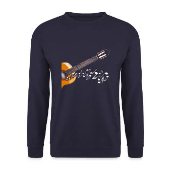 Guitar guitar music - Unisex Sweatshirt - navy - Front - Alina (178cm) & Michal (187cm)