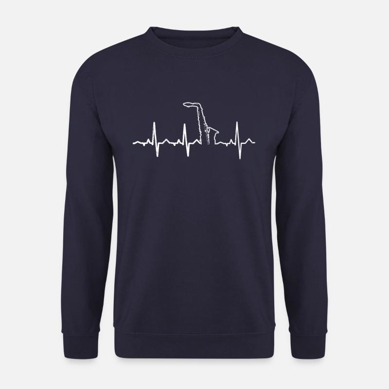 Saxophone saxophone heartbeat - Unisex Sweatshirt - navy