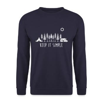 Keep It Simple Camping Randonnée - Sweat-shirt Unisexe - marine - Devant - Alina (178cm) & Michal (187cm)