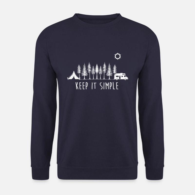 Keep It Simple Camping Wandern - Unisex Pullover - Navy