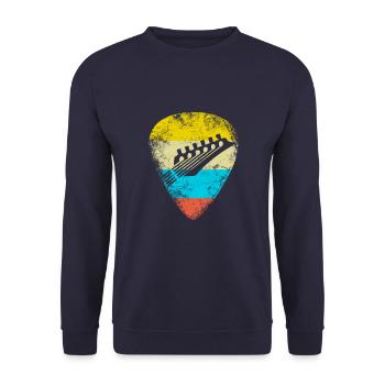 Guitar vintage guitar pick - Unisex Sweatshirt - navy - Front - Alina (178cm) & Michal (187cm)