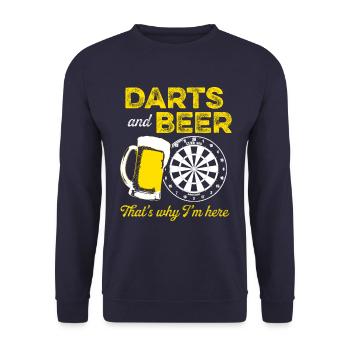 Fléchettes fléchettes et bière - Sweat-shirt Unisexe - marine - Devant - Alina (178cm) & Michal (187cm)