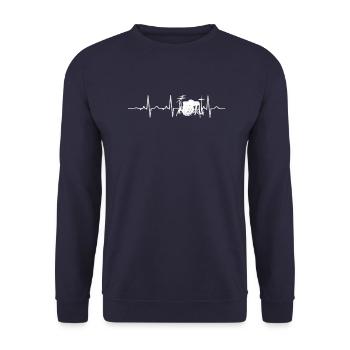 Tambours de battement de coeur - Sweat-shirt Unisexe - marine - Devant - Alina (178cm) & Michal (187cm)