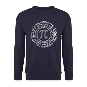 Pi math - Sweat-shirt Unisexe - marine - Devant - Alina (178cm) & Michal (187cm)