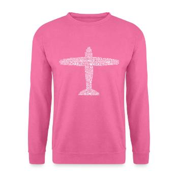Pilot Piloten Flugzeug - Unisex Pullover - Pink - Vorne