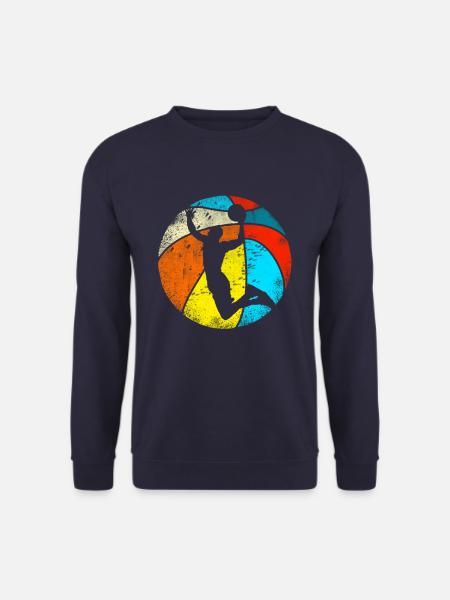Baskettball Basketballer Vintage - Unisex Pullover - Navy