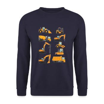 Excavator excavator operator - Unisex Sweatshirt - navy - Front - Alina (178cm) & Michal (187cm)
