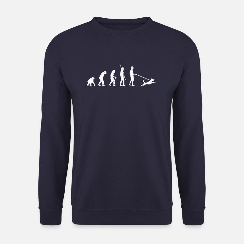 Evolution dog walker - Unisex Sweatshirt - navy