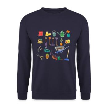 Outil de jardin jardinier jardinier - Sweat-shirt Unisexe - marine - Devant - Alina (178cm) & Michal (187cm)