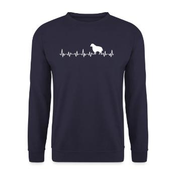 Battement de coeur d'agriculteur de moutons - Sweat-shirt Unisexe - marine - Devant - Alina (178cm) & Michal (187cm)