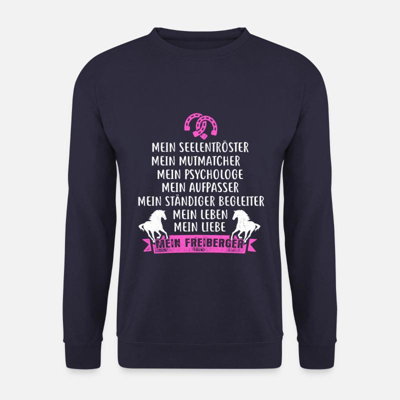 Mein Freiberger Pferd Pferde Reiten - Unisex Pullover - Navy