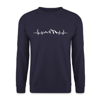 Montagne randonnée montagne - Sweat-shirt Unisexe - marine - Devant - Alina (178cm) & Michal (187cm)