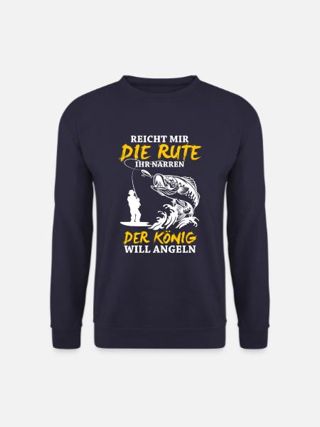 Angler Angeln Reicht Mir Die Rute - Unisex Pullover - Navy