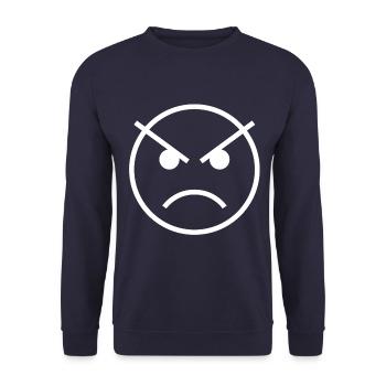 émoticon colère - Sweat-shirt Unisexe - marine - Devant - Alina (178cm) & Michal (187cm)