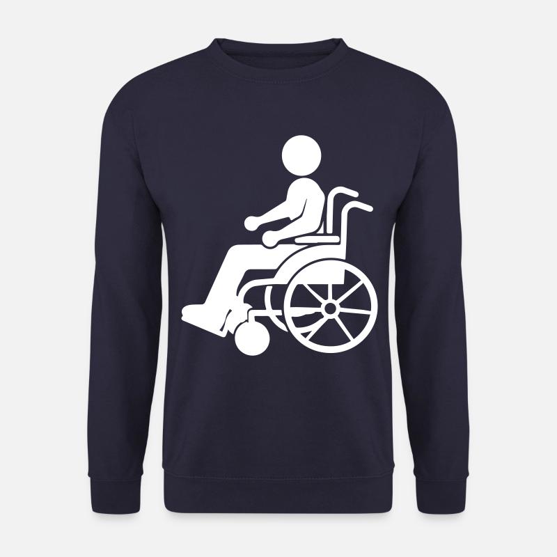 Mann im Rollstuhl Barrierefreiheit - Unisex Pullover - Navy