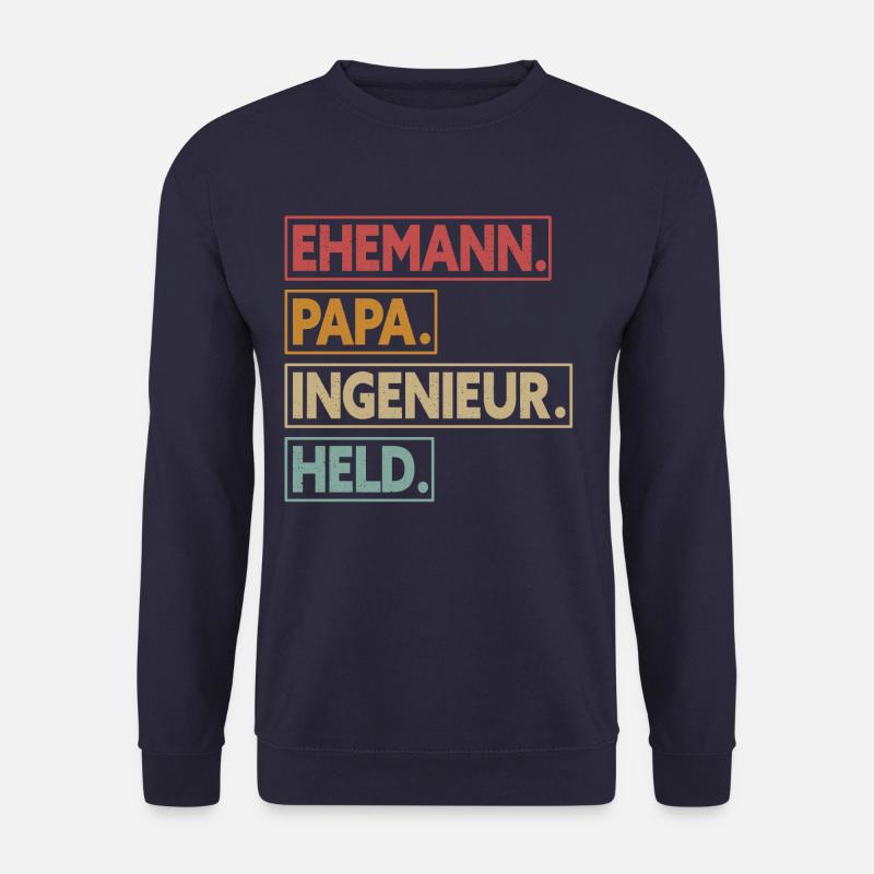 Ehemann Papa Ingenieur Held - Unisex Pullover - Navy