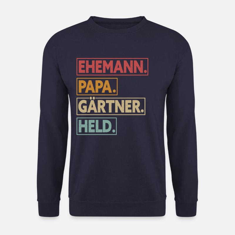 Ehemann Papa Gärtner Held - Unisex Pullover - Navy