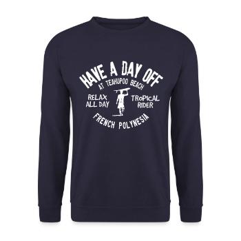 Have a day off at Teahupoo Beach - Sweat-shirt Unisexe - marine - Devant - Alina (178cm) & Michal (187cm)