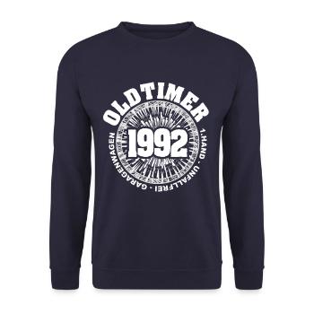 Jahr 1992 - Unisex Pullover - Navy - Vorne - Alina (178cm) & Michal (187cm)