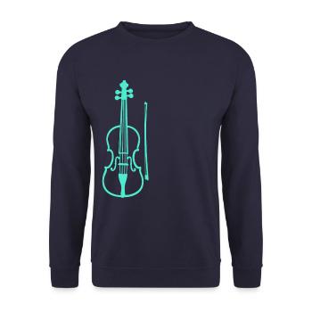 Violine - Unisex Pullover - Navy - Vorne - Alina (178cm) & Michal (187cm)