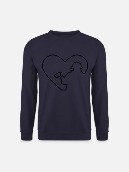 Firefighters man love - Unisex Sweatshirt - navy