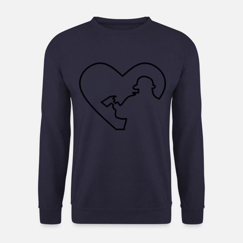 Firefighters man love - Unisex Sweatshirt - navy