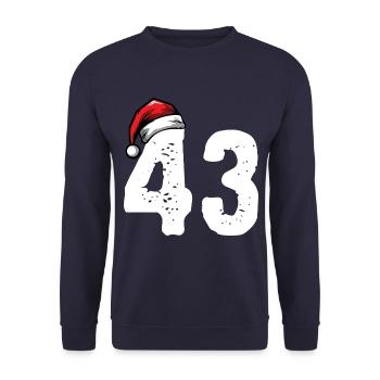 43 Numéro Noël - Sweat-shirt Unisexe - marine - Devant - Alina (178cm) & Michal (187cm)