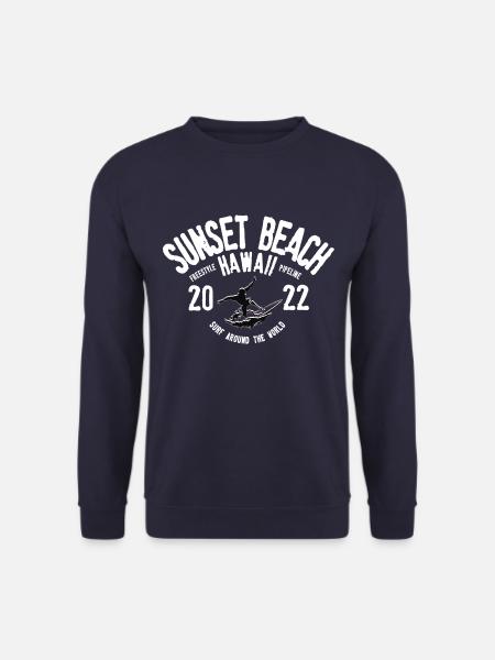 Sunset beach Hawaii - Unisex Sweatshirt - navy