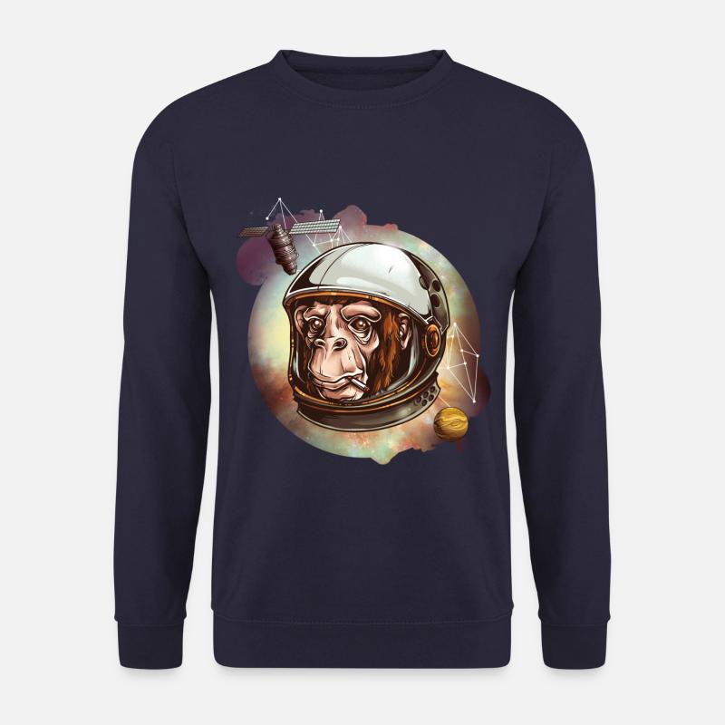 Spacemonkey smoking - Unisex Pullover - Navy