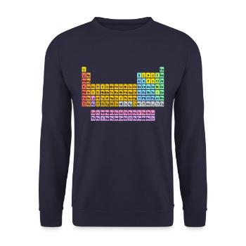 Tableau périodique - Sweat-shirt Unisexe - marine - Devant - Alina (178cm) & Michal (187cm)
