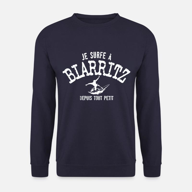 Ich surfe seit meiner Kindheit in Biarritz - Unisex Pullover - Navy