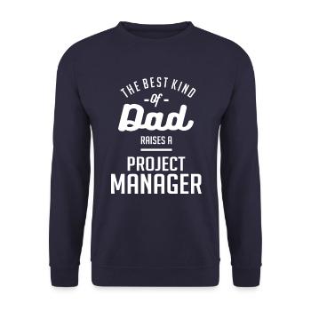 Le meilleur type de papa soulève un chef de projet - Sweat-shirt Unisexe - marine - Devant - Alina (178cm) & Michal (187cm)