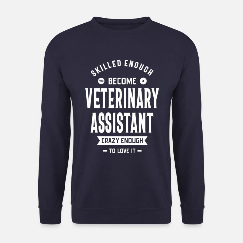 Veterinary Assistant Job Title Gift - Unisex Pullover - Navy
