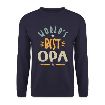 Le meilleur opa du monde pour homme - Cadeau père grand-père - Sweat-shirt Unisexe - marine - Devant - Alina (178cm) & Michal (187cm)