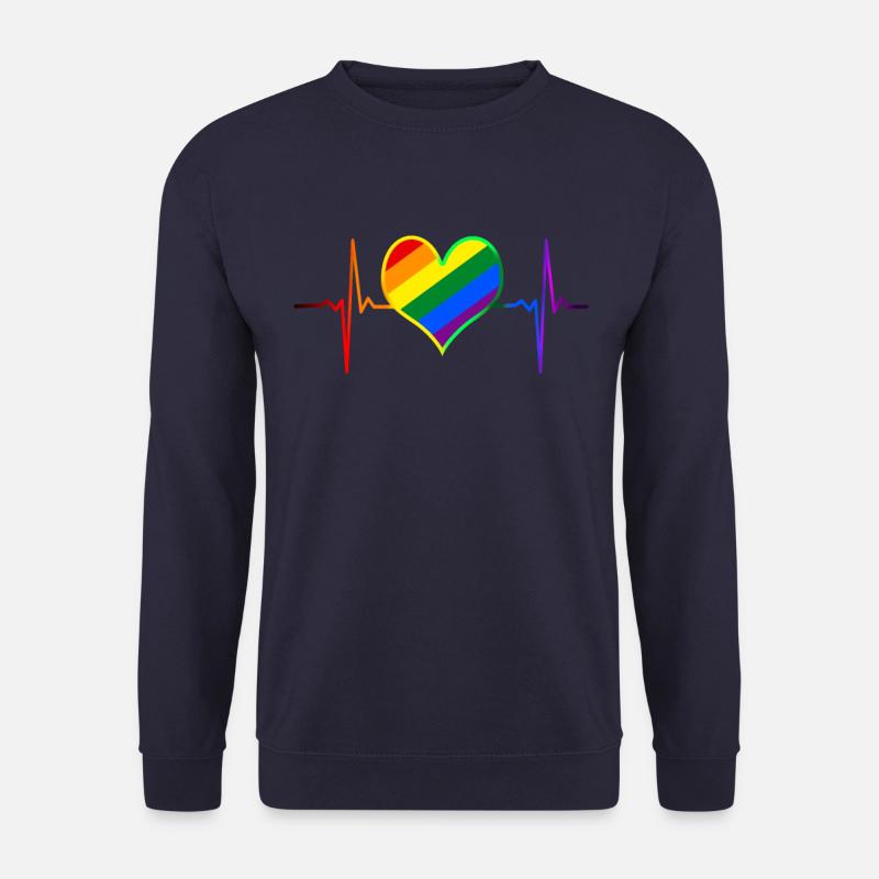 LGBTQ Pride Herzschlag - LGBTQ+ - Unisex Pullover - Navy