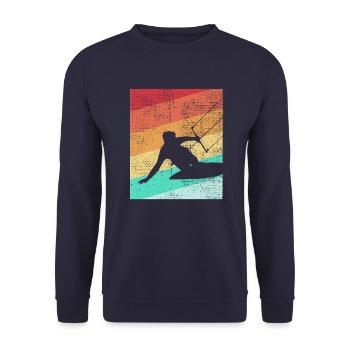 Kitesurfer kite kiteboard kitesurfing - Sweat-shirt Unisexe - marine - Devant - Alina (178cm) & Michal (187cm)