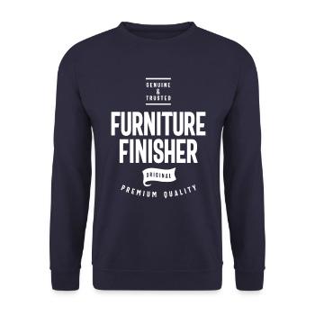 Möbel Finisher Geschenk lustige Job Titel Beruf - Unisex Pullover - Navy - Vorne - Alina (178cm) & Michal (187cm)