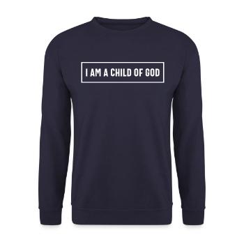 Je suis un enfant de Dieu - Chrétien - Sweat-shirt Unisexe - marine - Devant - Alina (178cm) & Michal (187cm)