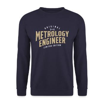Messtechniker Lustige Berufsbezeichnung Beruf - Unisex Pullover - Navy - Vorne - Alina (178cm) & Michal (187cm)