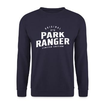 Park Ranger Funny Job Title Profession Birthday - Unisex Sweatshirt - navy - Front - Alina (178cm) & Michal (187cm)