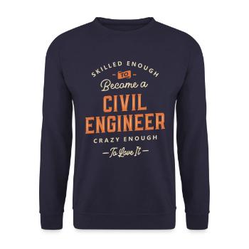 Civil Engineer Funny Job Title Profession - Unisex Sweatshirt - navy - Front - Alina (178cm) & Michal (187cm)