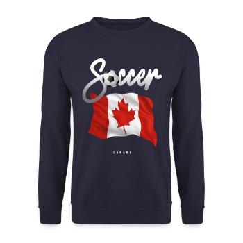 Canada Soccer - Canadian Flag - Unisex Sweatshirt - navy - Front - Alina (178cm) & Michal (187cm)