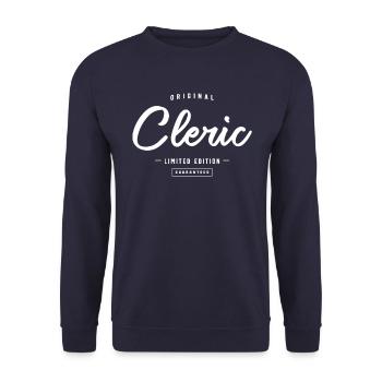 Clerc Drôle Titre du poste Profession Anniversaire - Sweat-shirt Unisexe - marine - Devant - Alina (178cm) & Michal (187cm)