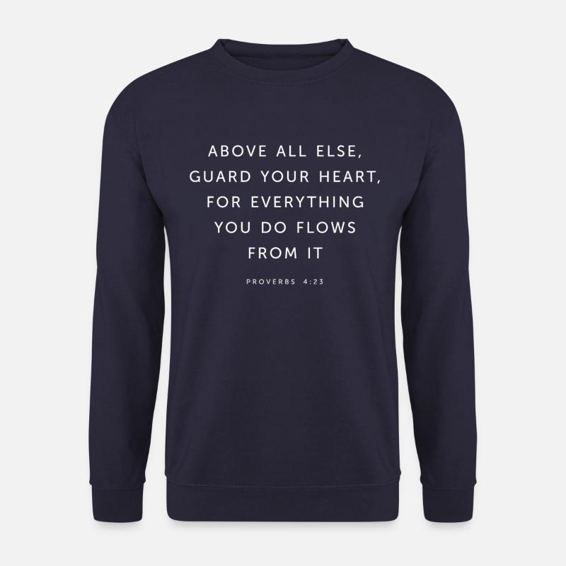 Hüte vor allem dein Herz - religiös - Unisex Pullover - Navy